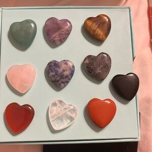 Stone heart set 10 different stones